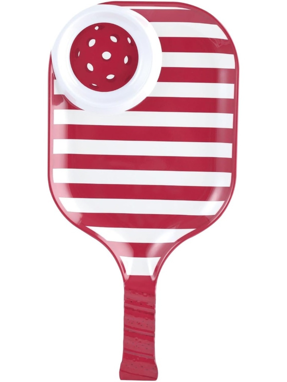 American Flag Melamine Chip and Dip Snack Tray, Red and White Patriotic Striped